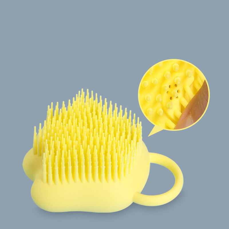 KFX-5740989 Easy Pet Cleaning Bath Brush - Blue ABS & Silicone with Ergonomic Design