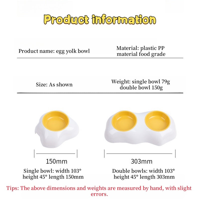 KFX-5742653 Double Pet Bowls for Food and Water with Non-Slip Base, Easy to Clean, Durable Design