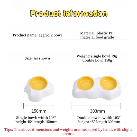 KFX-5742653 Double Pet Bowls for Food and Water with Non-Slip Base, Easy to Clean, Durable Design