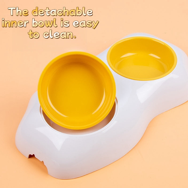 KFX-5742653 Double Pet Bowls for Food and Water with Non-Slip Base, Easy to Clean, Durable Design