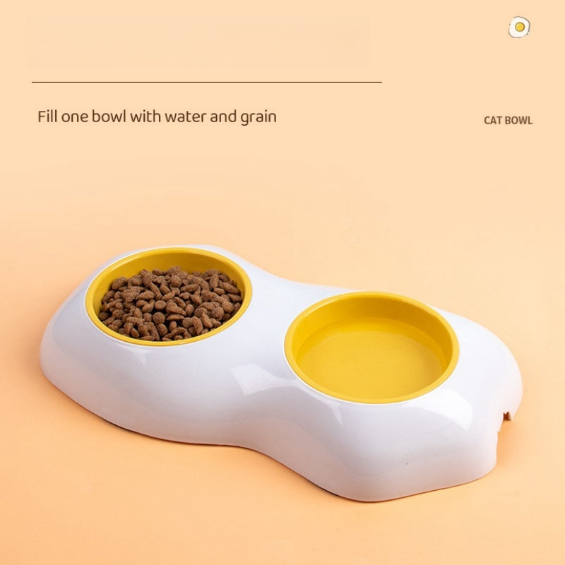 KFX-5742653 Double Pet Bowls for Food and Water with Non-Slip Base, Easy to Clean, Durable Design