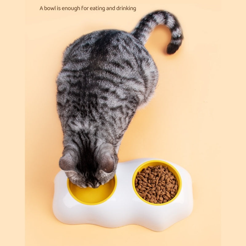 KFX-5742653 Double Pet Bowls for Food and Water with Non-Slip Base, Easy to Clean, Durable Design
