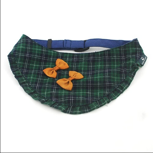 KFX-5742781 Pet Velvet Lace Triangle Towel - Soft Corduroy Lining for Comfortable Wear and Saliva Protection