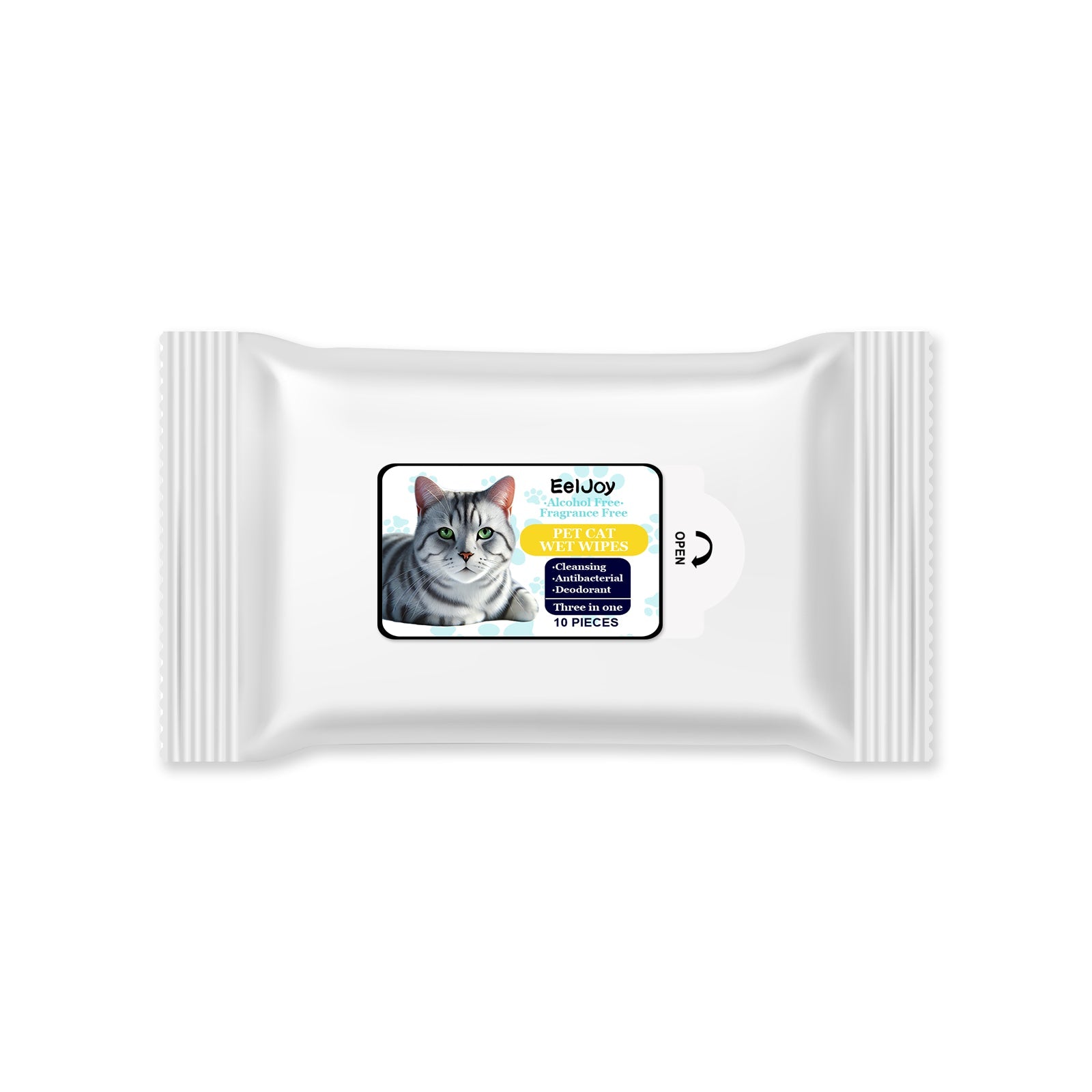KFX-5743037 Gentle Pet Wipes for Tear Stain Removal with Chamomile Extract - 10 Sheets