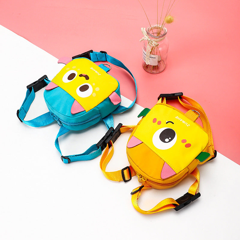 KFX-5744445 Cartoon Pattern Oxford Pet Backpack with Chest Strap - Available in Blue and Orange