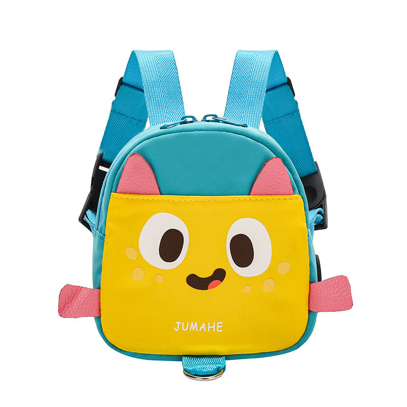 KFX-5744445 Cartoon Pattern Oxford Pet Backpack with Chest Strap - Available in Blue and Orange