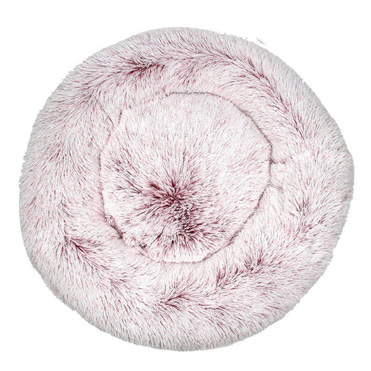KFX-5745213 Cozy Round Plush Cat Litter Kennel and Dog Mat for Winter Warmth - Multiple Colors and Sizes