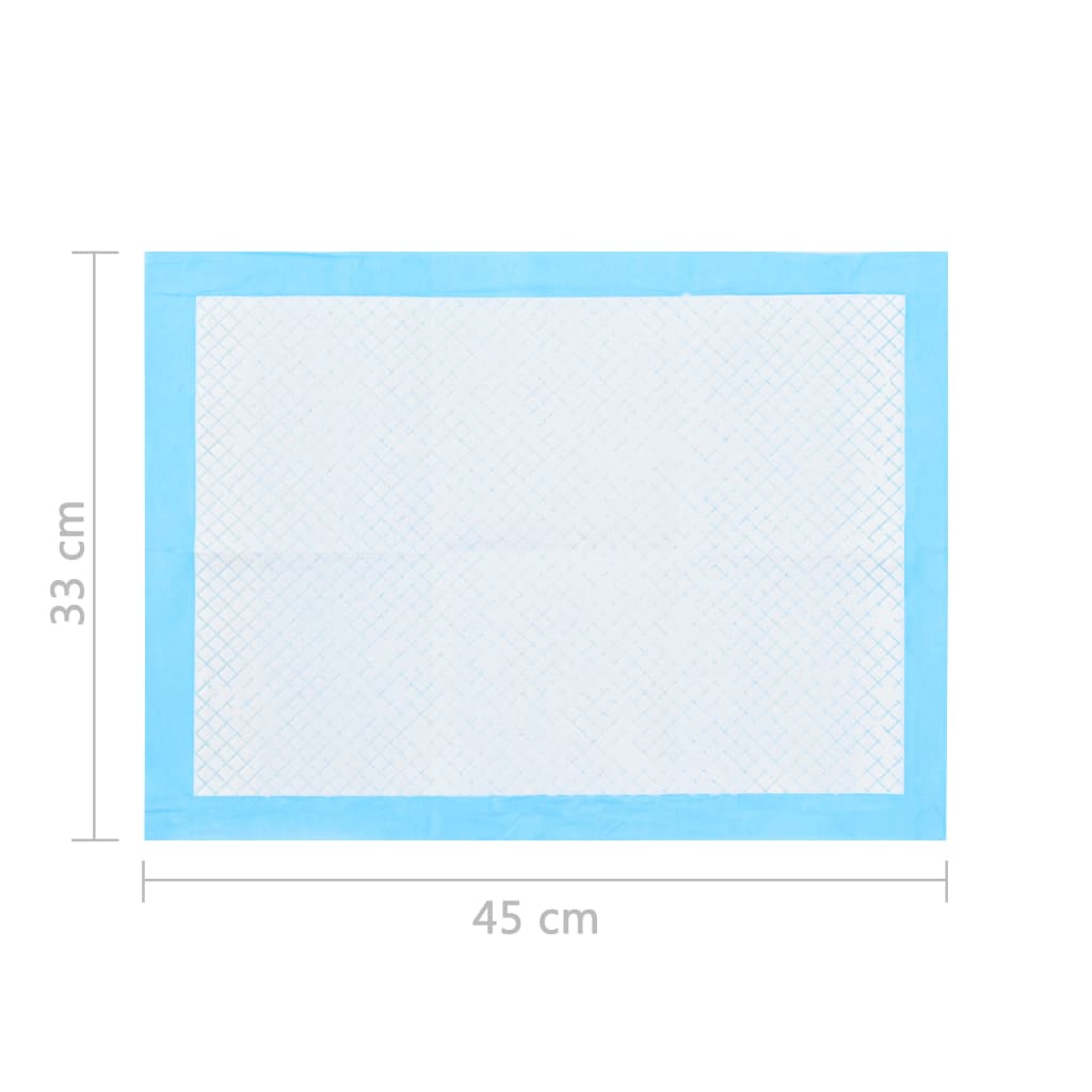 KFX-5745341 Highly Absorbent Puppy Training Pads - 100 pcs, 45x33 cm, Non-Woven Fabric, Blue and White