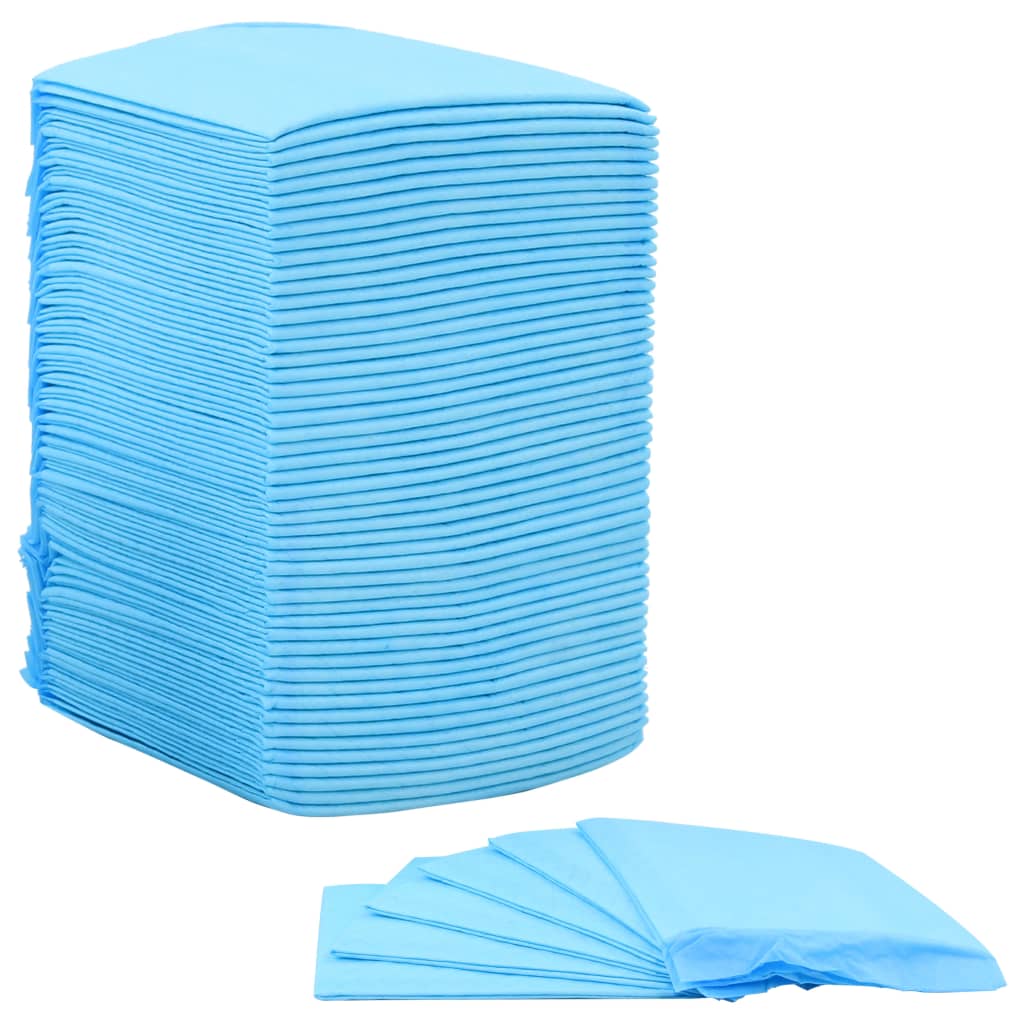 KFX-5745341 Highly Absorbent Puppy Training Pads - 100 pcs, 45x33 cm, Non-Woven Fabric, Blue and White