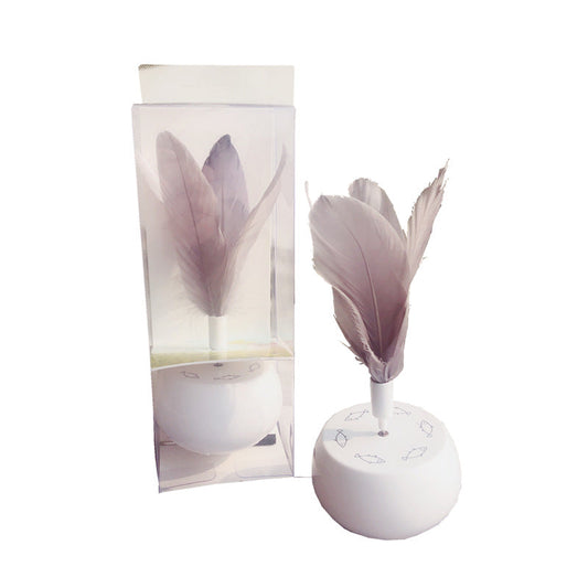 KFX-5745981 Electric Feather Turn Tumbler Cat Toy - Interactive Plastic Design for Playful Felines