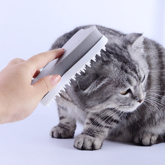 KFX-5746749 Silicone Cat and Dog Hair Removal Comb with Sponge for Effective Grooming