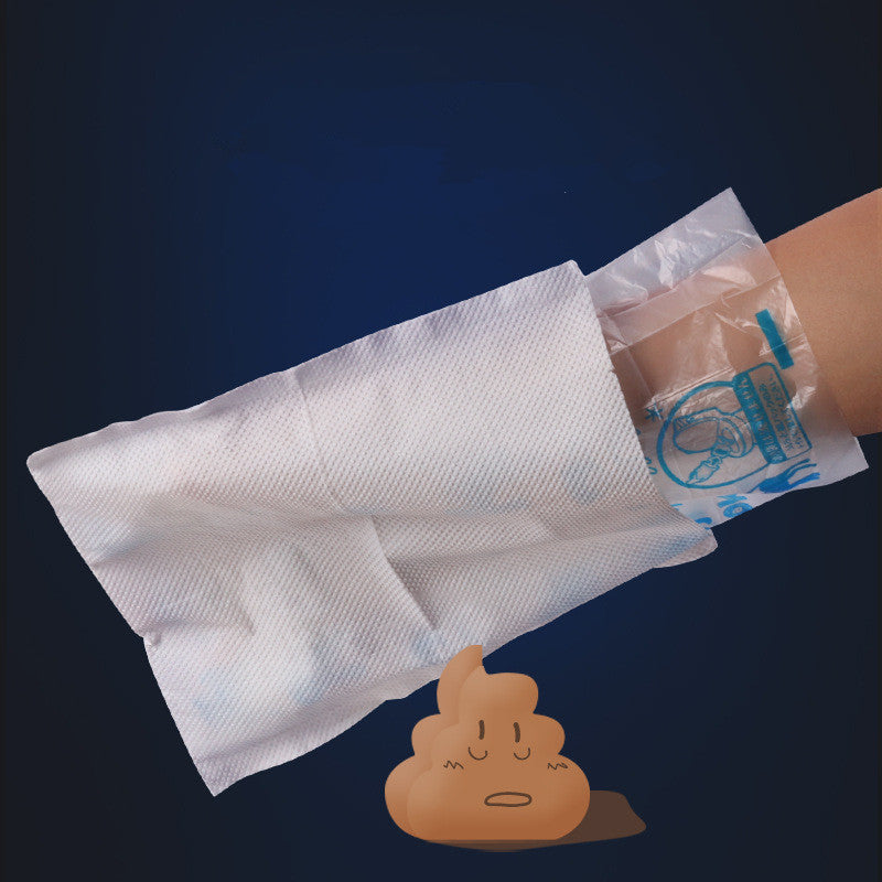 KFX-5747389 Portable Dog Poop Bags with Shovel - Water Soluble Paper & PE Plastic, 50 Count