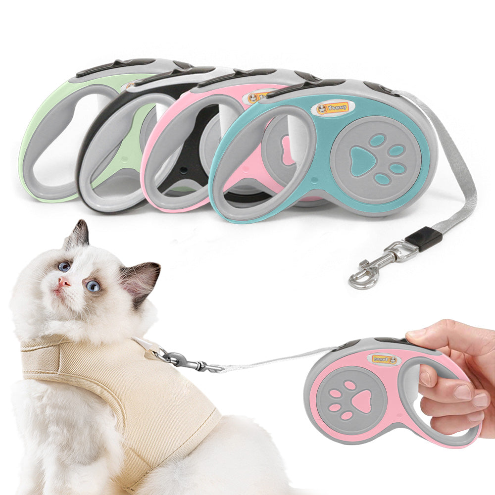 KFX-5750717 3.5-Meter Retractable Nylon Dog Leash with Tangle-Free Design and Comfort Grip for Small to Medium Pets