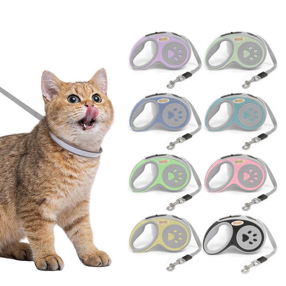 KFX-5750717 3.5-Meter Retractable Nylon Dog Leash with Tangle-Free Design and Comfort Grip for Small to Medium Pets