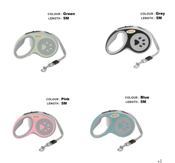 KFX-5750717 3.5-Meter Retractable Nylon Dog Leash with Tangle-Free Design and Comfort Grip for Small to Medium Pets