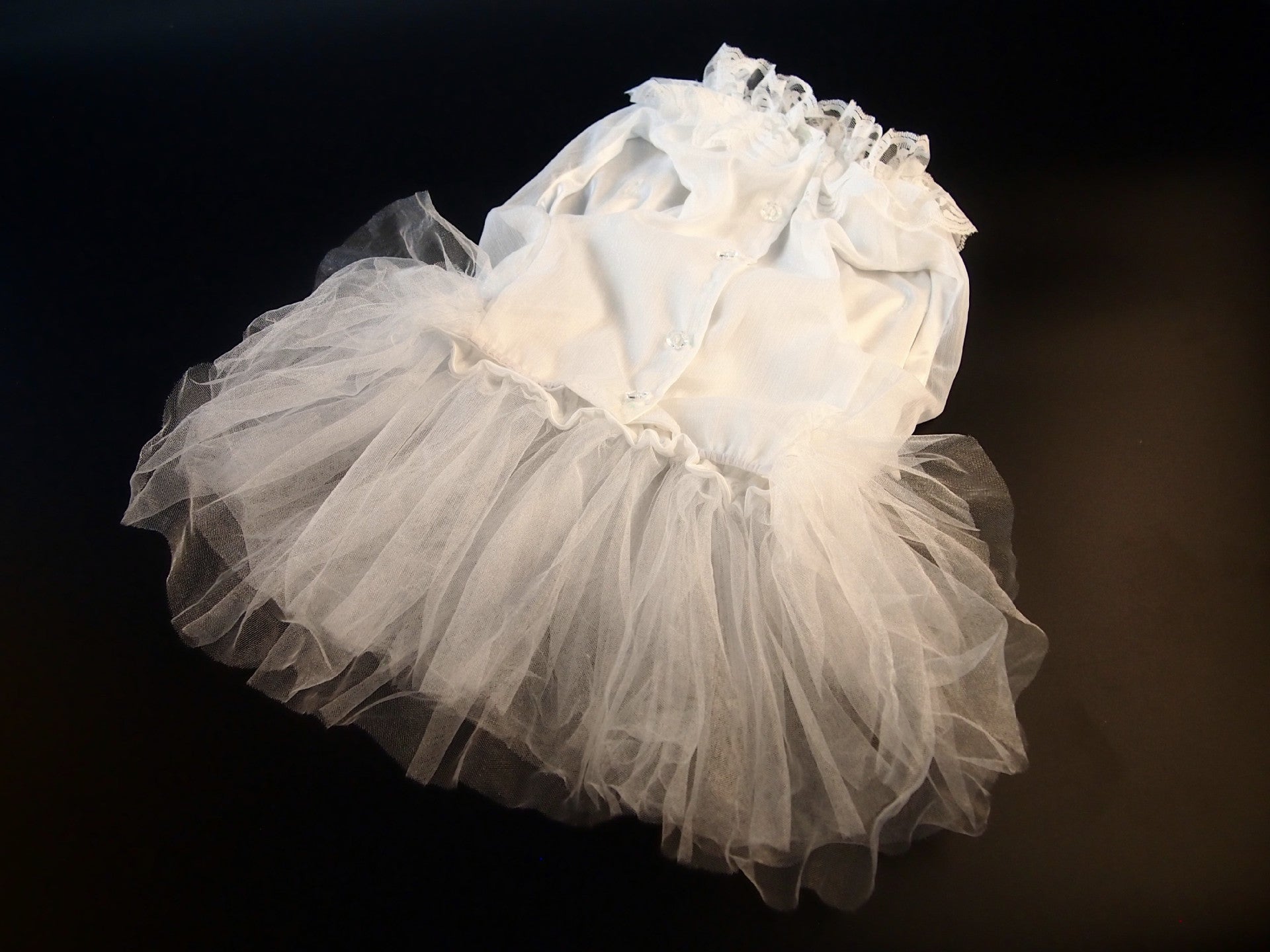 KFX-5751485 Chiffon Princess Skirt for Pets in White and Lotus Root Pink – Sizes M to 5XL