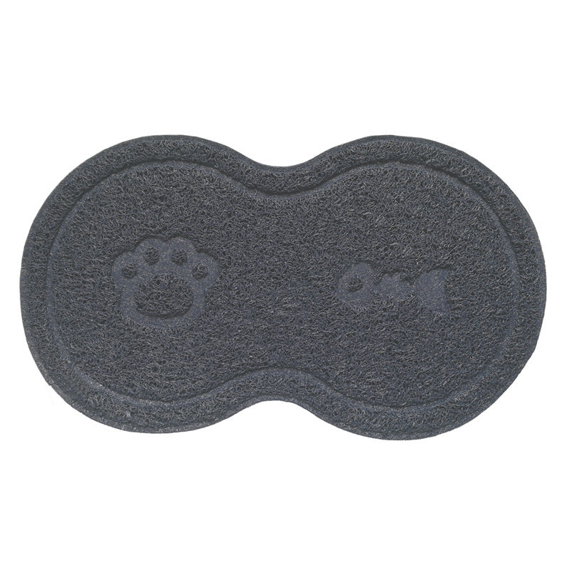 KFX-5752765 PVC Cat Litter Mat in Grey - Anti-Skid, Easy to Clean, Compact Design