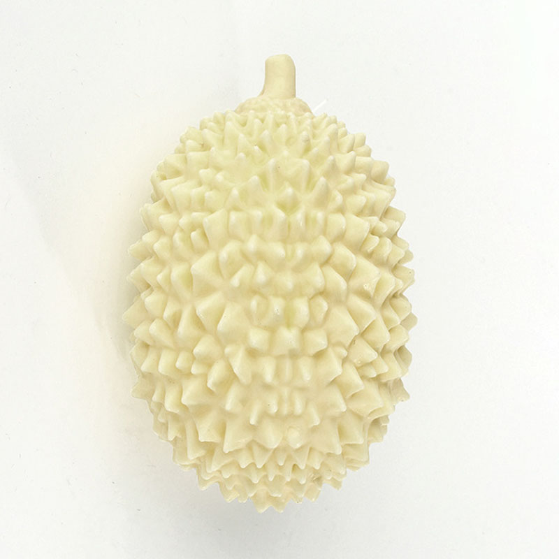 KFX-5754173 Durian-Shaped Chew Toy for Dogs - Squeaky Dental Toy for Small to Medium Pets, Milk-Flavored, Teeth Cleaning and Training