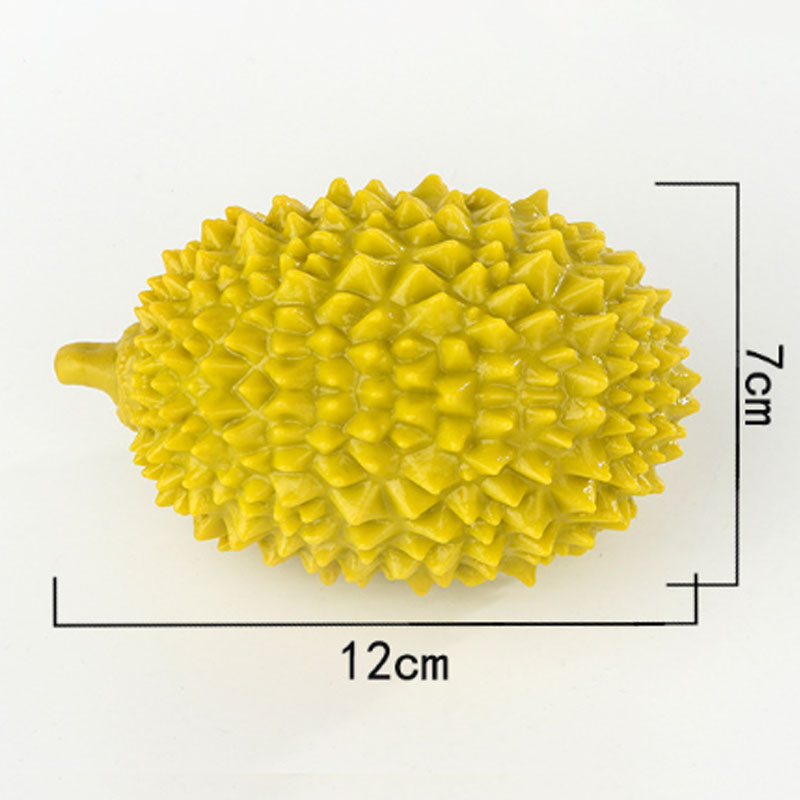 KFX-5754173 Durian-Shaped Chew Toy for Dogs - Squeaky Dental Toy for Small to Medium Pets, Milk-Flavored, Teeth Cleaning and Training