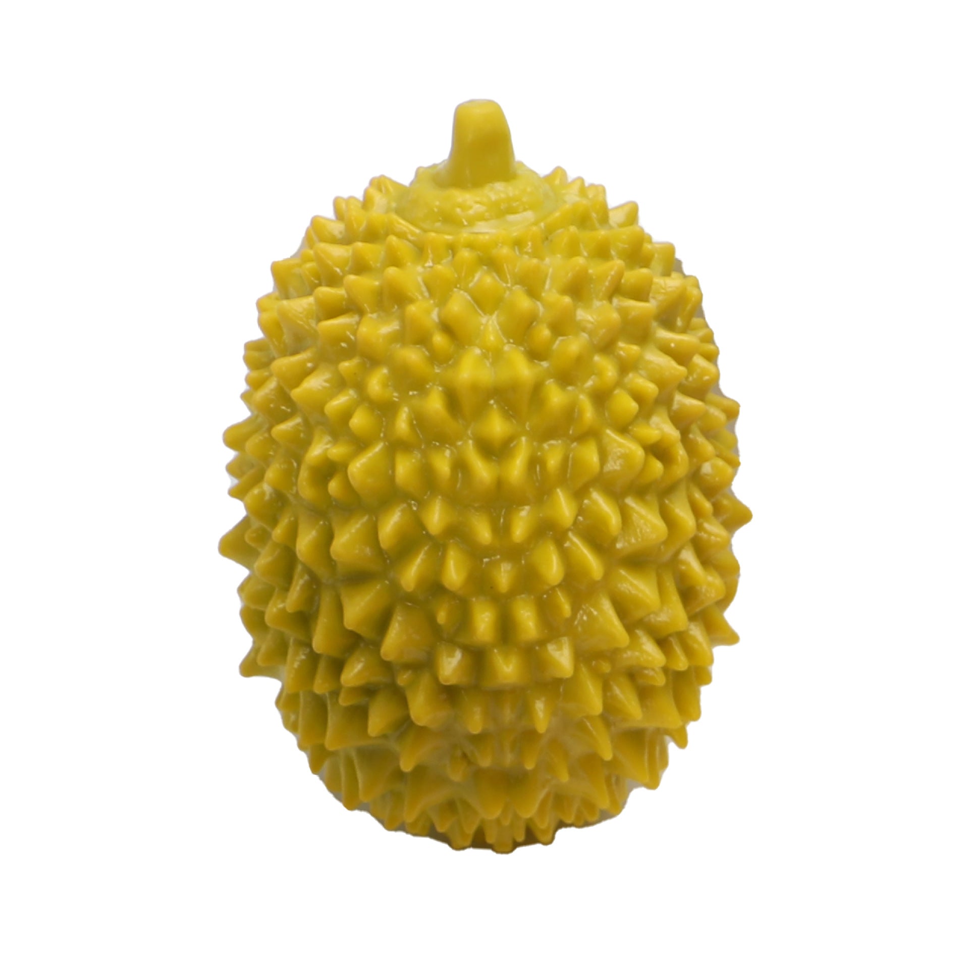 KFX-5754173 Durian-Shaped Chew Toy for Dogs - Squeaky Dental Toy for Small to Medium Pets, Milk-Flavored, Teeth Cleaning and Training