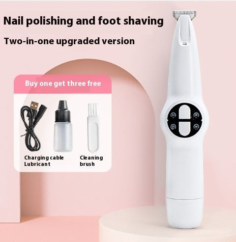 KFX-5754685 Electric Pet Nail Grinder for Gentle Foot Care - Mute, Rechargeable, Compact Design