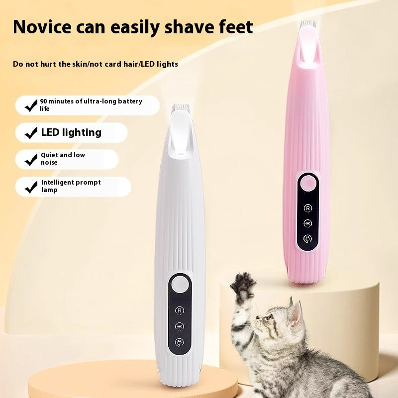 KFX-5754685 Electric Pet Nail Grinder for Gentle Foot Care - Mute, Rechargeable, Compact Design
