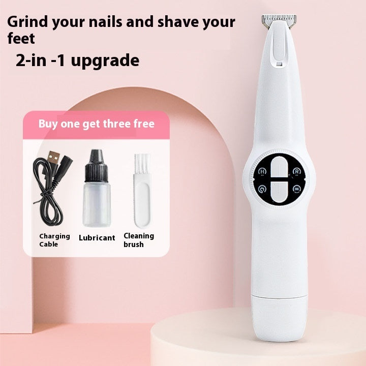 KFX-5754685 Electric Pet Nail Grinder for Gentle Foot Care - Mute, Rechargeable, Compact Design