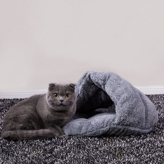 KFX-5756733 Cozy Cloth Cat Nest Bed for All Seasons – 26x24x5cm