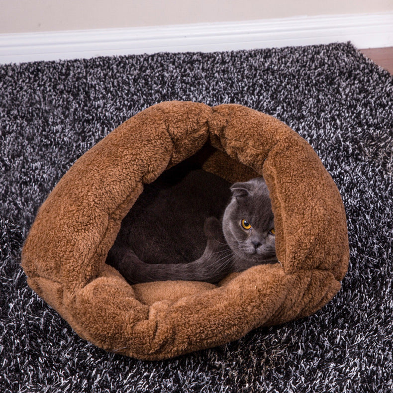 KFX-5756733 Cozy Cloth Cat Nest Bed for All Seasons – 26x24x5cm