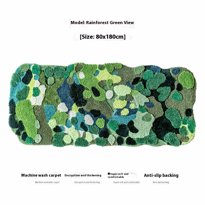 KFX-5758525 Children's Room Floor Mat, Miracle Garden Design, Soft Polyester, Machine Washable, Multiple Sizes Available