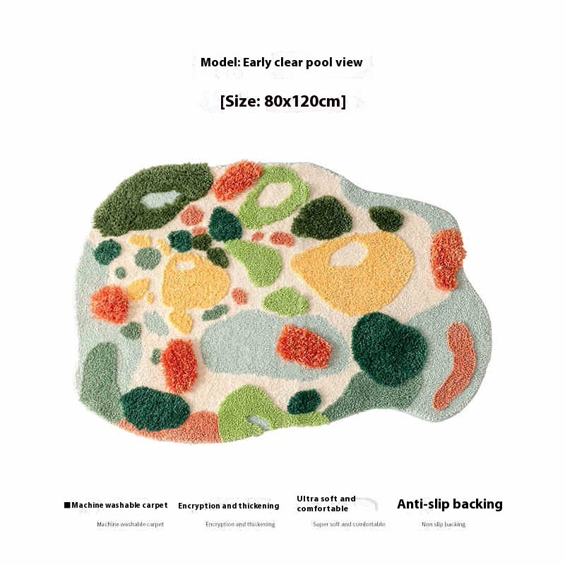 KFX-5758525 Children's Room Floor Mat, Miracle Garden Design, Soft Polyester, Machine Washable, Multiple Sizes Available