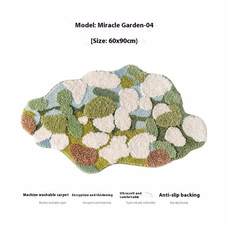 KFX-5758525 Children's Room Floor Mat, Miracle Garden Design, Soft Polyester, Machine Washable, Multiple Sizes Available