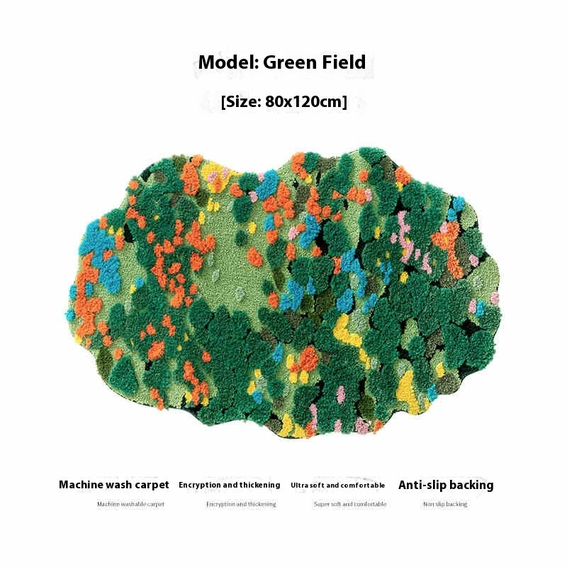 KFX-5758525 Children's Room Floor Mat, Miracle Garden Design, Soft Polyester, Machine Washable, Multiple Sizes Available