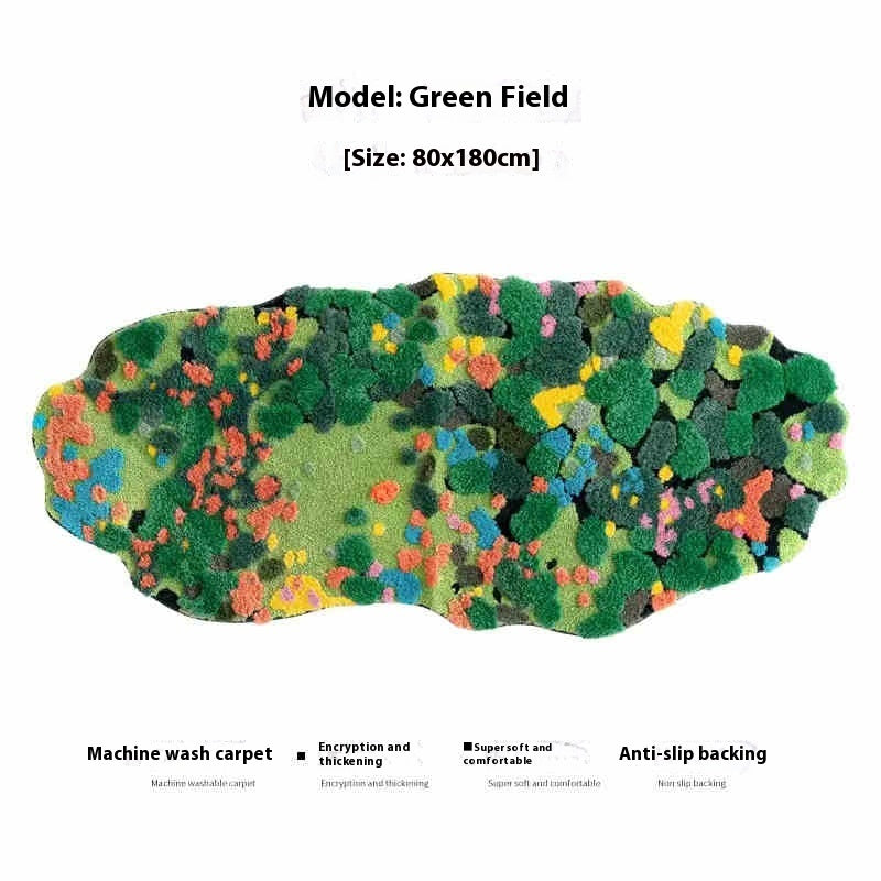 KFX-5758525 Children's Room Floor Mat, Miracle Garden Design, Soft Polyester, Machine Washable, Multiple Sizes Available