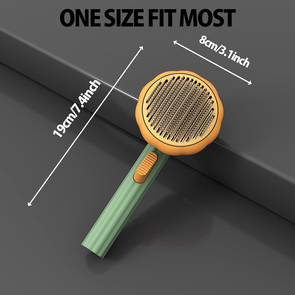 KFX-5759933 Self-Cleaning Slicker Brush for Dogs, Cats, and Rabbits - Gentle Grooming Tool for Loose Undercoat and Mats