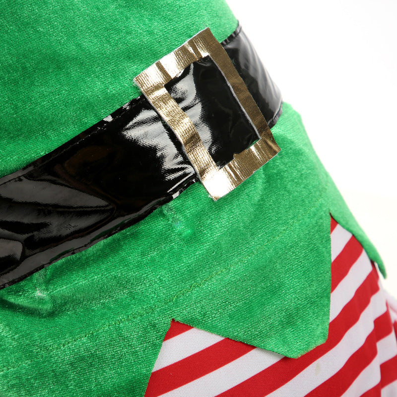 KFX-5760829 Cozy Green Elf Dog Clothes for Holiday Festivities