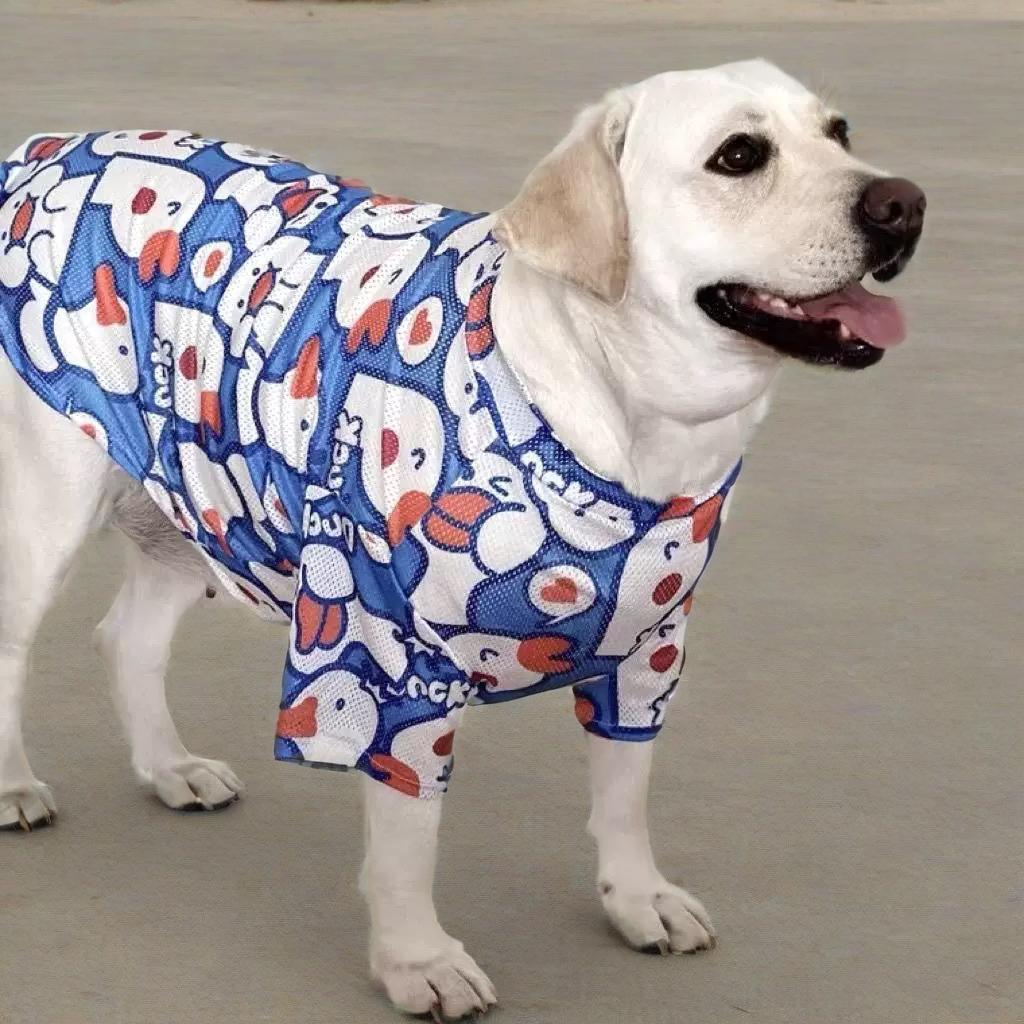 KFX-5761213 Spring Summer Cartoon Pet Clothing for Big Dogs - Available in Multiple Sizes