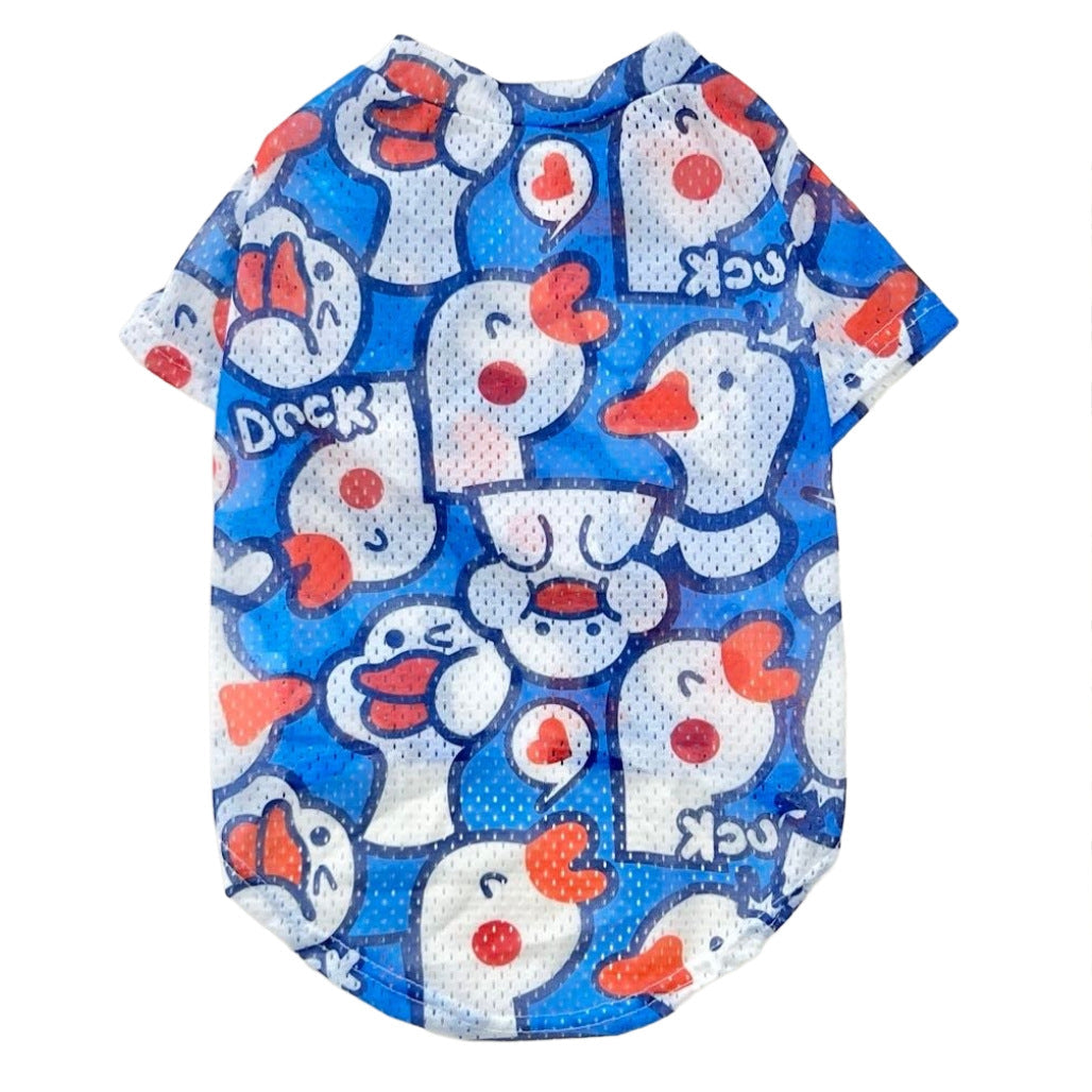 KFX-5761213 Spring Summer Cartoon Pet Clothing for Big Dogs - Available in Multiple Sizes