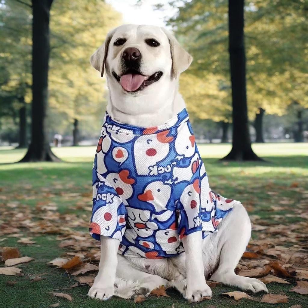 KFX-5761213 Spring Summer Cartoon Pet Clothing for Big Dogs - Available in Multiple Sizes