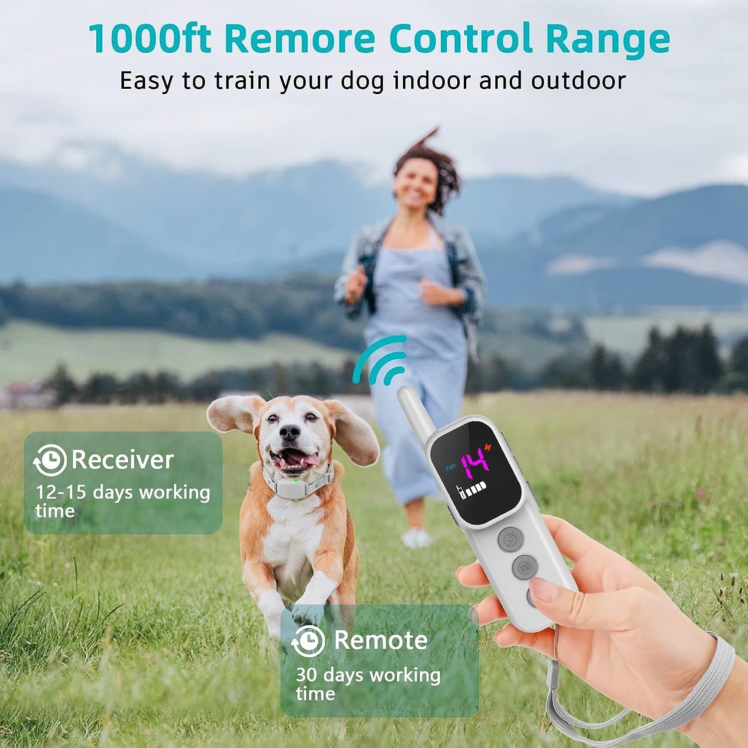 KFX-5762109 Remote Control Color Screen Dog Training Bark Stop Trainer