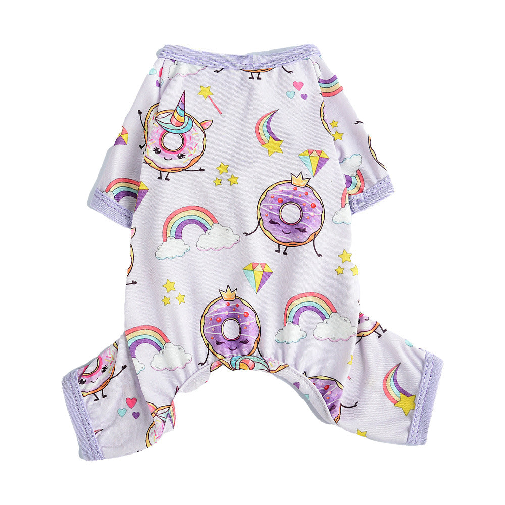 KFX-5762237 Cozy Cotton Dog Pajamas for All Seasons in Purple, Sizes XS to XXL