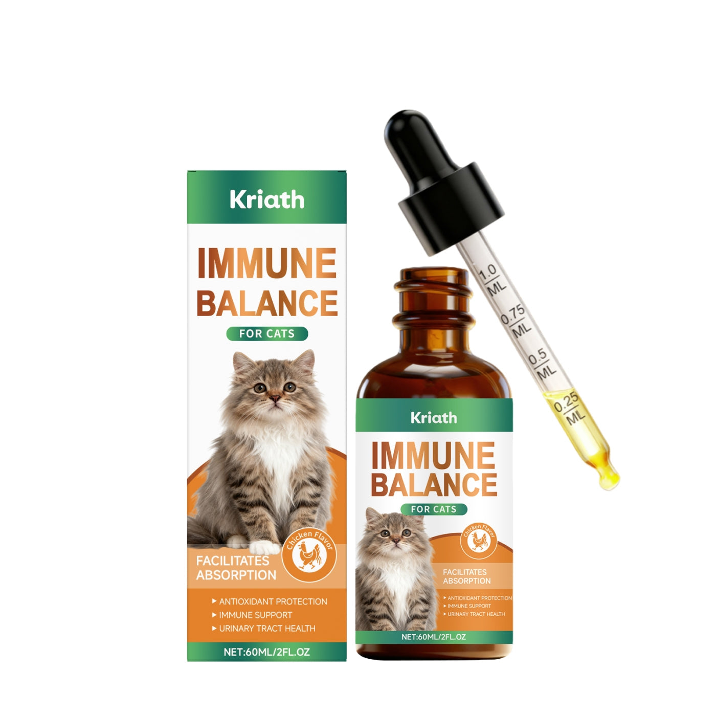 KFX-5762493 Immune Support Drops for Cats with Cranberry, Echinacea, and Thyme Extracts