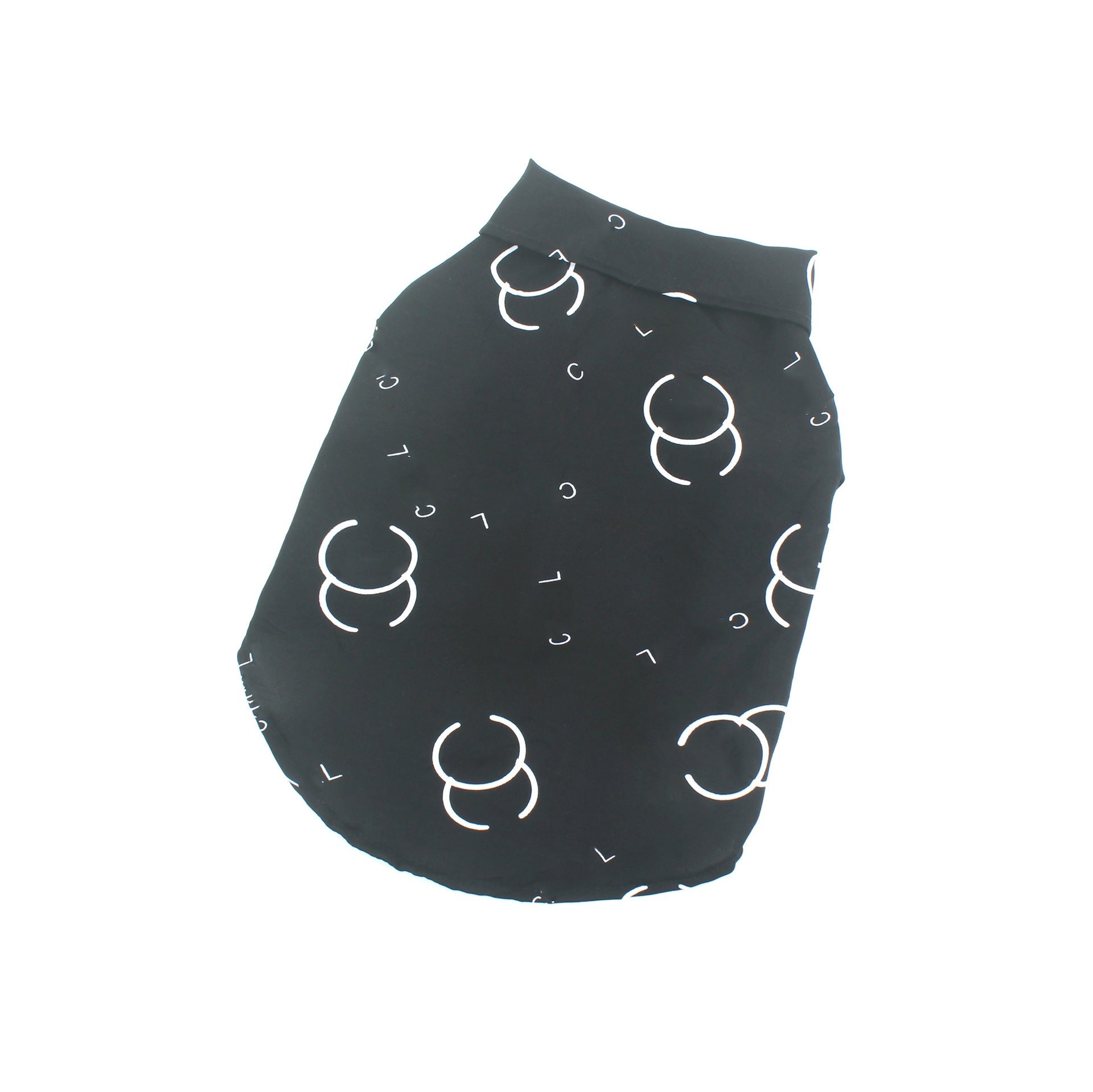KFX-5763005 Casual Black Letter Cotton Shirt for Pets - Trendy Style in Various Sizes