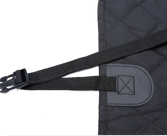 KFX-5764285 Durable Waterproof Dog Car Seat Cover with Mesh Windows and Safety Buckle for Travel