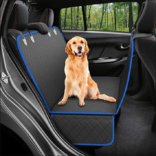 KFX-5764285 Durable Waterproof Dog Car Seat Cover with Mesh Windows and Safety Buckle for Travel
