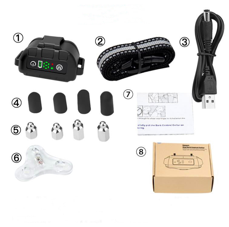 KFX-5764413 Intelligent Bark Control Device with Digital Display and Shock Mode – Waterproof & Adjustable Sensitivity