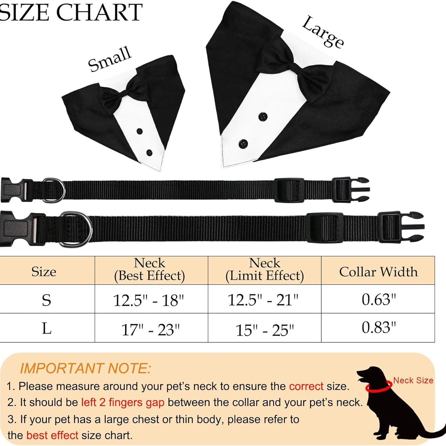 KFX-5764669 Adjustable Dog Tuxedo Suit with Bow Tie and Bandana for Weddings and Special Occasions