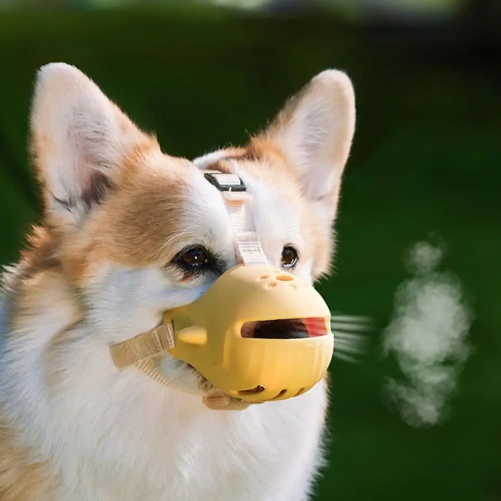 KFX-5765693 Adjustable Breathable Dog Muzzle for Small and Medium Pets - Anti-Biting Basket Design