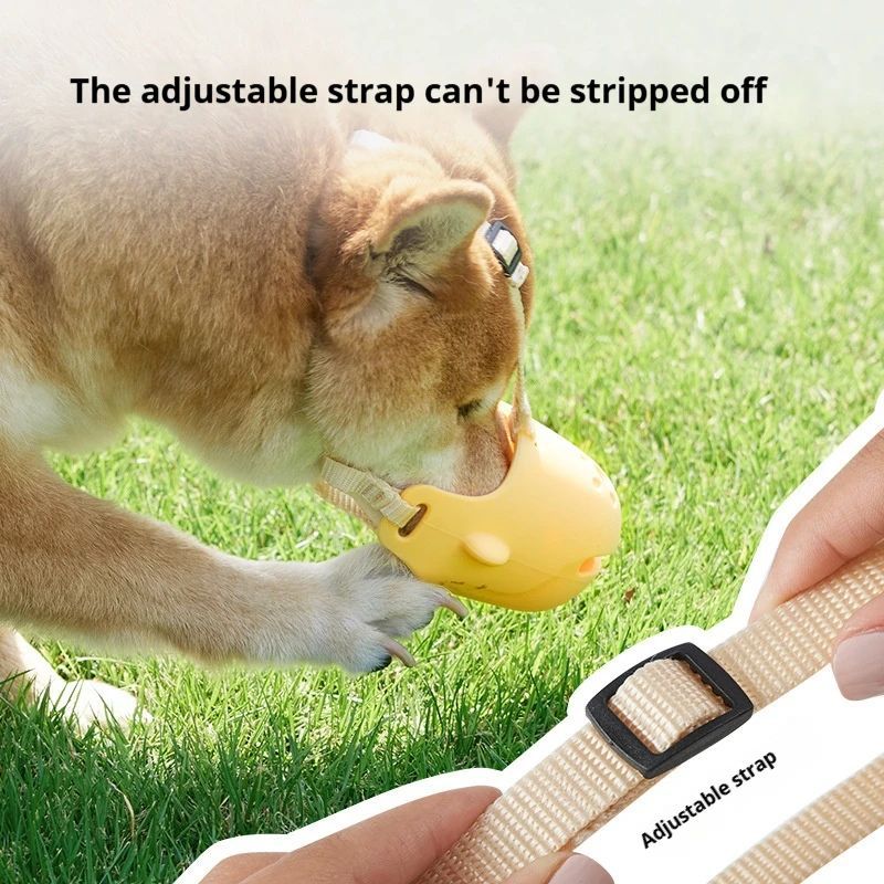 KFX-5765693 Adjustable Breathable Dog Muzzle for Small and Medium Pets - Anti-Biting Basket Design