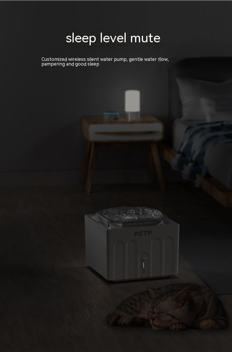 KFX-5768253 Wireless Smart Pet Water Dispenser with Constant Temperature and Stainless Steel Design, 2.2L Capacity